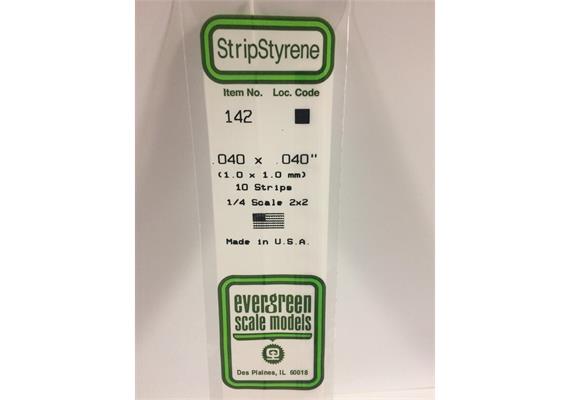 Evergreen 142 Vierkantprofile, 350 x 1,00 x 1,00 mm, 10 Stück | Bild 2