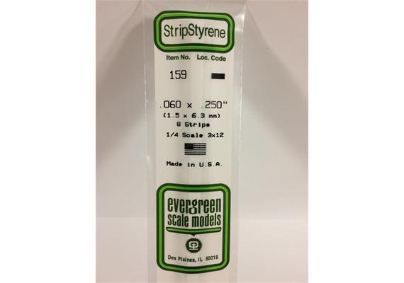 Evergreen 159 Vierkantprofile, 350x1,50x6,30mm, 8 Stück | Bild 2