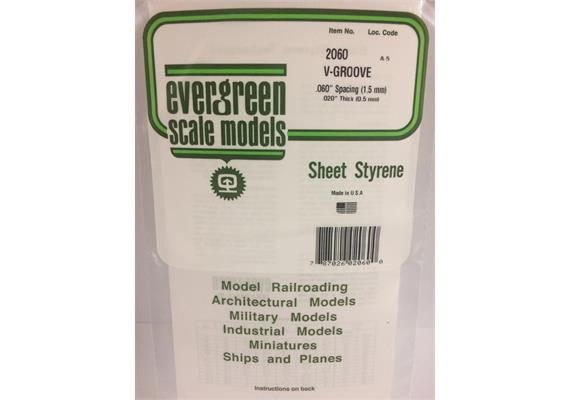 Evergreen 2060 Strukturplatte, 0,5x150x300 mm. Raster 1,50 mm, 1 Stück | Bild 2