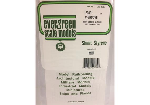 Evergreen 2080 Strukturplatte, 0,5x150x300 mm. Raster 2,00 mm, 1 Stück | Bild 2