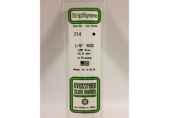 Evergreen 214 Rundstab, 35 cm lang, Durchmesser 3,20 mm, 4 Stück | Bild 2