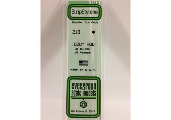Evergreen 218 Rundstab, 35 cm lang, Durchm.0,5 mm, 10 Stück | Bild 2