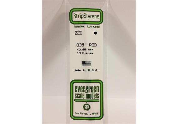 Evergreen 220 Rundstab, 35 cm lang, Durchm.0,88 mm, 10 Stück | Bild 2