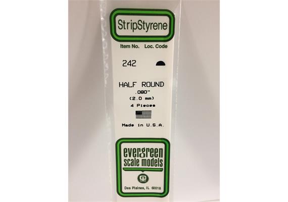 Evergreen 242 Halbrundstange, 35 cm lang, Durchm. 2,0 mm, 4 Stück | Bild 2