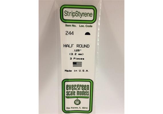 Evergreen 244 Halbrundstange, 35 cm lang, Durchm. 3,2 mm - 1/8, 3 Stück | Bild 2