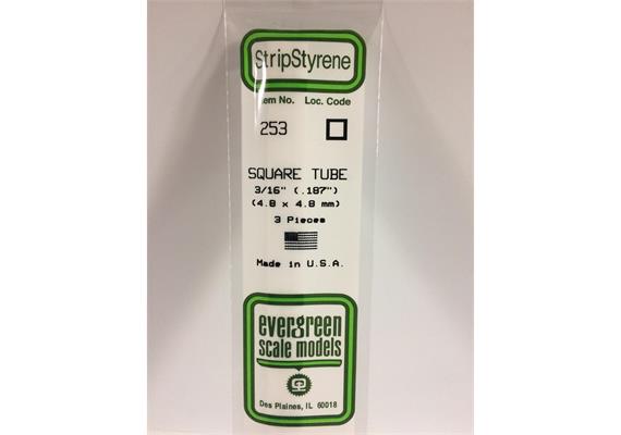 Evergreen 253 Quadratrohr, 35 cm lang, 4,8 mm Kantenl.-3/16. 3 Stück | Bild 2