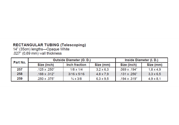 Evergreen 257 Rechteckrohr, 350 x 3,2 x 6,3 mm, 3Stück | Bild 3
