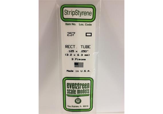 Evergreen 257 Rechteckrohr, 350 x 3,2 x 6,3 mm, 3Stück | Bild 2
