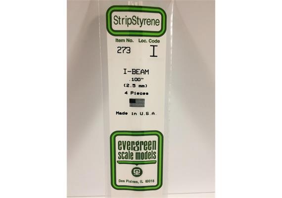 Evergreen 273 I-Profil, 350x2,5X1,5 mm, 4 Stück | Bild 2