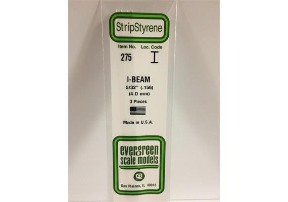 Evergreen 275 I-Profil, 350x4,0X2,0 mm - 5/32, 3 Stück | Bild 2