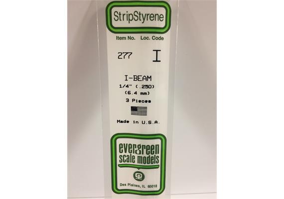 Evergreen 277 I-Profil, 350x6,3X2,9 mm - 1/4, 3 Stück | Bild 2