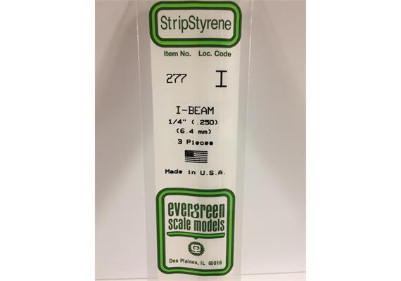 Evergreen 277 I-Profil, 350x6,3X2,9 mm - 1/4, 3 Stück | Bild 2