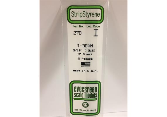 Evergreen 278 I-Profil, 350x7,9X3,4 mm - 5/16, 2 Stück | Bild 2