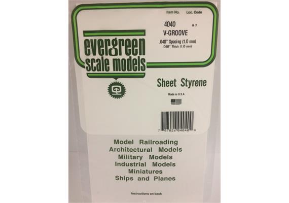 Evergreen 4040 Strukturplatte, 1 x 150 x 300 mm Raster 1,00 mm, 1 Stück | Bild 2