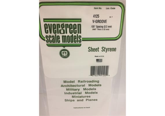 Evergreen 4125 Strukturplatte, 1x150x300 mm.Raster 3,20 mm, 1 Stück | Bild 2