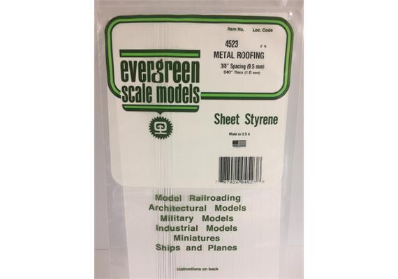 Evergreen 4523 Wellblech gefalzt, 1x150x300 mm, Raster 9,50 mm, 1 Stück | Bild 2