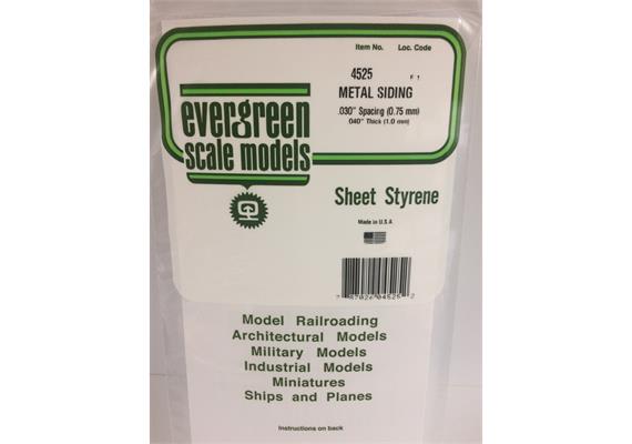 Evergreen 4525 Wellblech , 1x150x300 mm, Raster 0,75 mm, 1 Stück | Bild 2