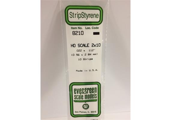 Evergreen 8210 Maßstab 1:87: Leisten, 350x0,6x2,8 mm, 10 Stück | Bild 2