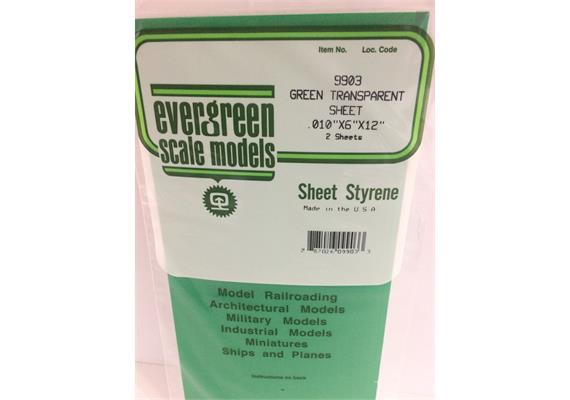 Evergreen 9903 Grüne Polystyrolplatten, 2 Stück, 0,25x152,4x304,8 mm | Bild 2