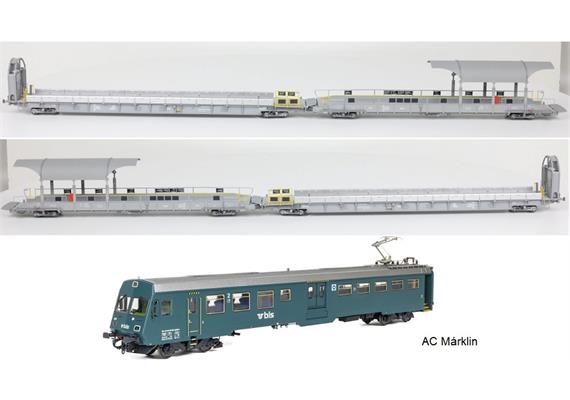 Exact-Train 26000 5er Set BLS Autozug mit Steuerwagen BDt 2x Auffahrwagen, 2x Rampenwagen | Bild 2