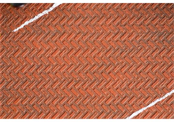 Faller 170316 PREMIUM Straßenfolie Klinkerpflaster, rot - H0 (1:87) | Bild 2