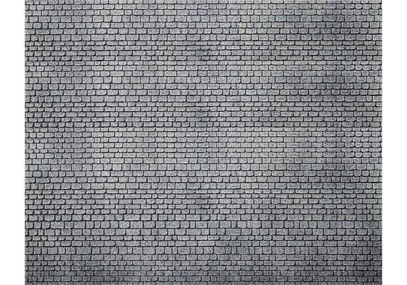 Faller 170805 Dekorplatte, Läufermauerwerk-Quader, grau - H0 (1:87)
