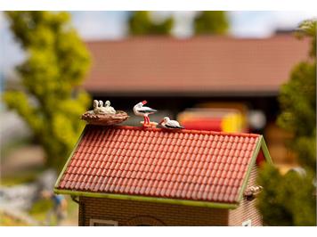 Faller 180239 Figuren-Set mit Mini-Sound-Effekt Störche - H0 (1:87)