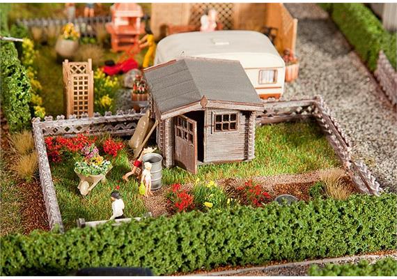 Faller 180492 Schrebergarten mit kleinem Gartenhäuschen - H0 (1:87)