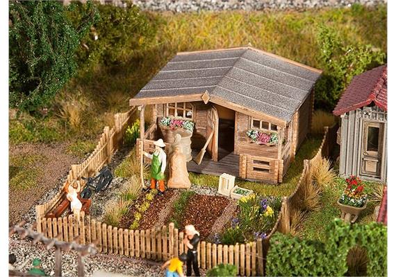 Faller 180493 Schrebergarten mit grossem Gartenhäuschen - H0 (1:87)