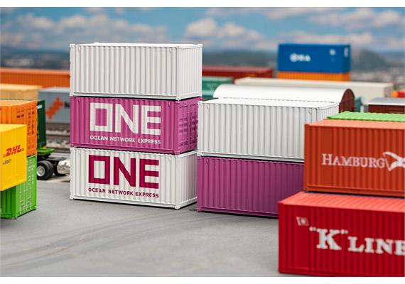 Faller 182052 20' Container ONE, 5er-Set - H0 (1:87) | Bild 1