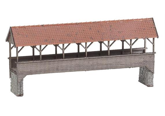 Faller 222574 Überdachte Fussgängerbrücke (LaserCut) - N (1:160) | Bild 2