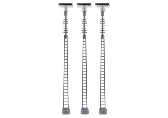 Faller 272118 LED-Gittermast-Aufsatzleuchte, warmweiss, 3 Stück - N (1:160)