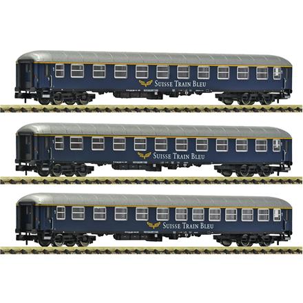 Fleischmann 6260078 3-tlg. Set 1: Schnellzugwagen, Suisse Train Bleu - N (1:160)