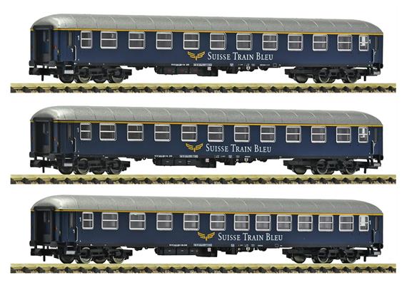 Fleischmann 6260078 3-tlg. Set 1: Schnellzugwagen, Suisse Train Bleu - N (1:160)