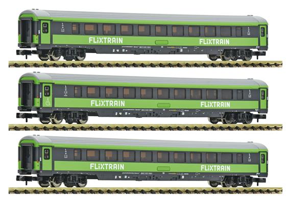 Fleischmann 6260086 3-tlg. Set 2: Reisezugwagen, FlixTrain - N (1:160)