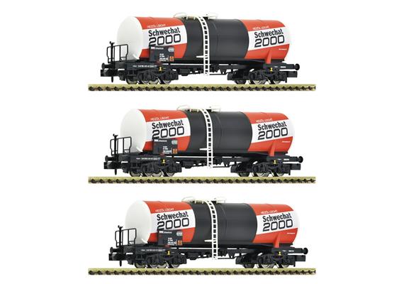 Fleischmann 6660073 3-tlg. Set: Kesselwagen, ÖBB, "Schwechat 2000" Heizöl - N (1:160)