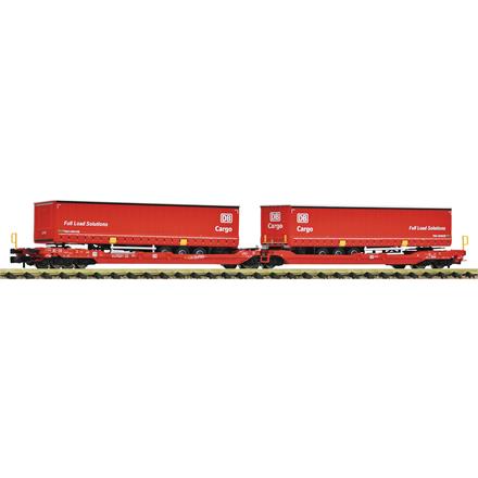 Fleischmann 6660103 Doppeltaschen-Gelenkwagen T3000e, DB AG, Aufliegern der DB Cargo - N