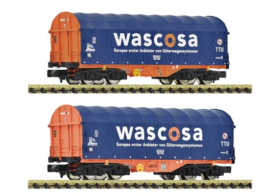 Fleischmann 6660105 2-tlg. Set: Schiebeplanenwagen, Wascosa - N (1:160)