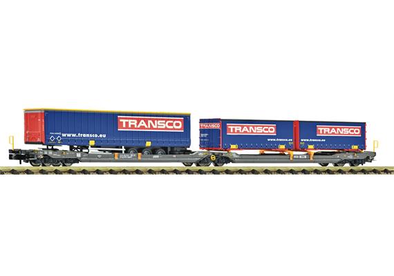 Fleischmann 6660151 Doppeltaschen-Gelenkwagen T3000e, HUPAC "TRANSCO" - N (1:160)