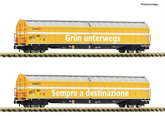 Fleischmann 6660155 2-tlg. Set: Großraum-Schiebewandwagen „Die Post“, Wascosa - N (1:160)