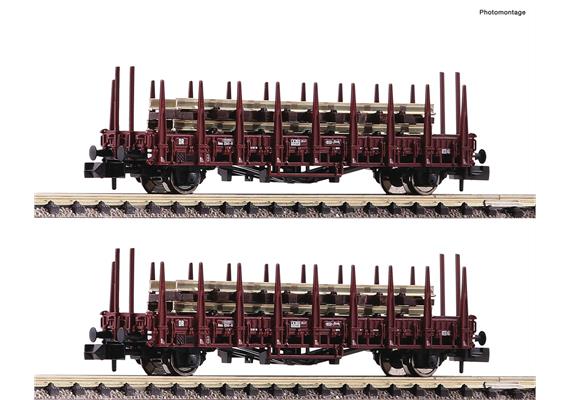 Fleischmann 825805 2-tlg. Set: Steckrungenwagen, DR - N (1:160)