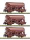 Fleischmann 830358 3-tlg. Set: Schwenkdachwagen, DB AG - N (1:160)