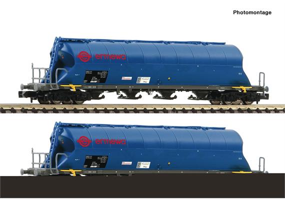 Fleischmann 849007 2-tlg. Set: Staubsilowagen, Ermewa - N (1:160)
