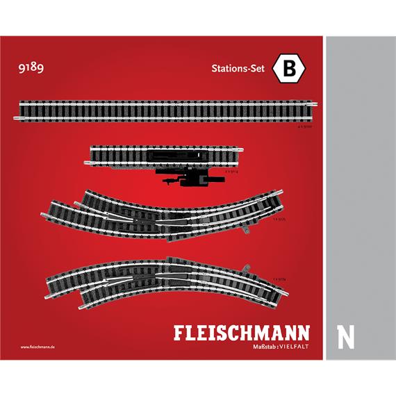 Fleischmann 9189 Station-Set B, N