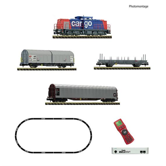 Fleischmann 931903 z21 start Digitalset: Diesellokomotive BR 203 mit Güterzug, N (1:160)