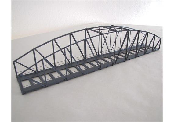 HACK 13320 Bogenbrücke 46 cm grau, B46 Fertigmodell aus Weissblech - H0 (1:87)