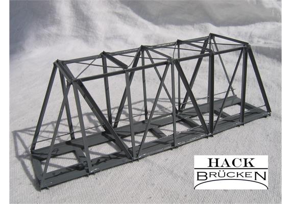 HACK 41050 Kastenbrücke 9,5 cm KZ9 Fertigmodell aus Weissblech - Z (1:220)