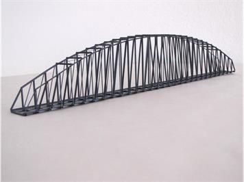 HACK 23160 Bogenbrücke 50 cm grau BN50-A, Fertigmodell aus Weissblech, N 1:160
