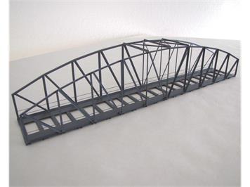 HACK 13320 HO Bogenbrücke 46 cm grau, B46 Fertigmodell aus Weissblech