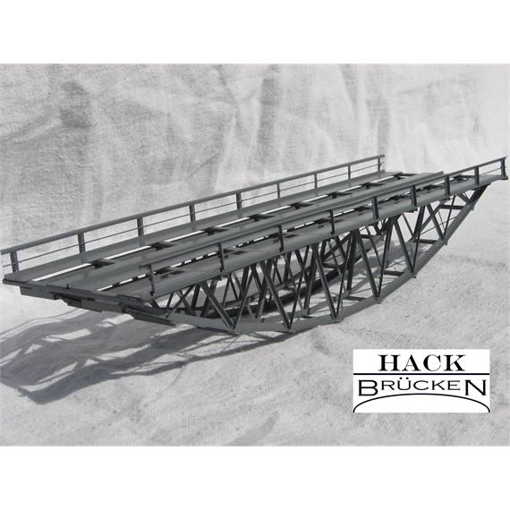 HACK 43150 Z Fischbauchbrücke 18 cm 2-gleisig BZ18-2 Fertigmodell aus Weissblech